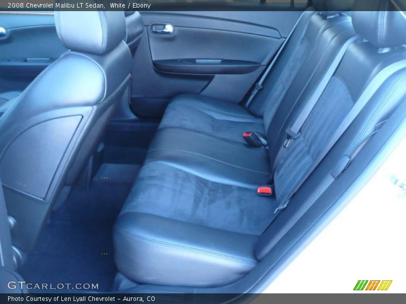 White / Ebony 2008 Chevrolet Malibu LT Sedan