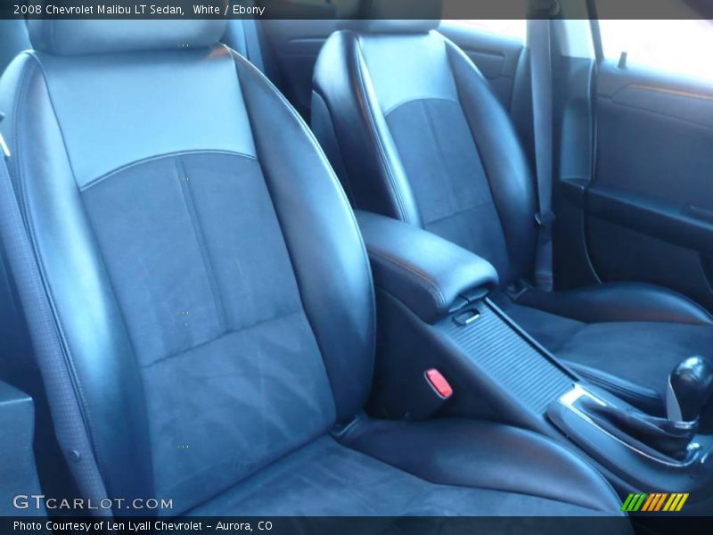 White / Ebony 2008 Chevrolet Malibu LT Sedan