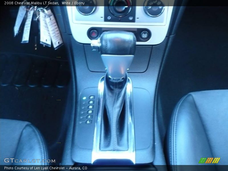 White / Ebony 2008 Chevrolet Malibu LT Sedan