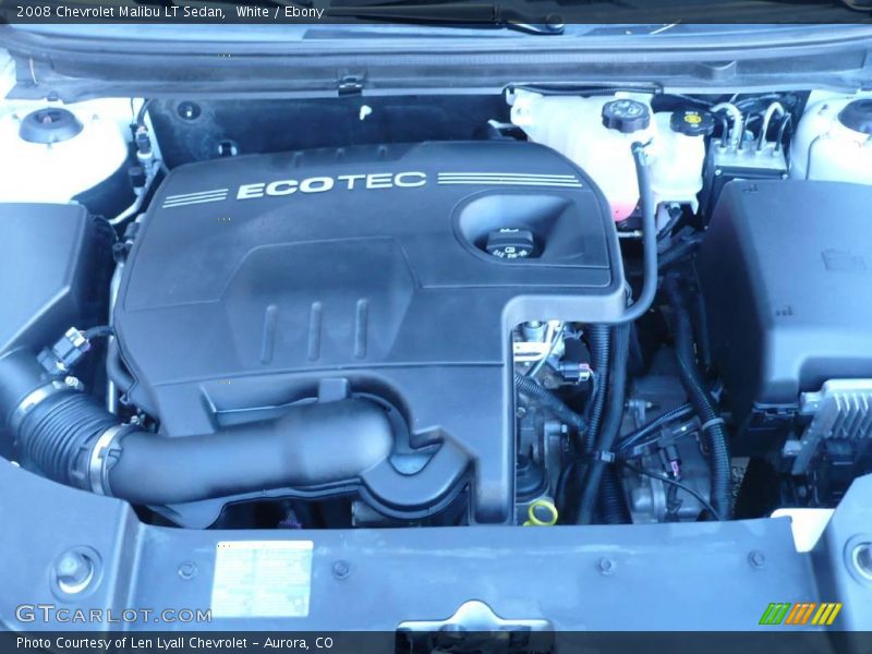 White / Ebony 2008 Chevrolet Malibu LT Sedan