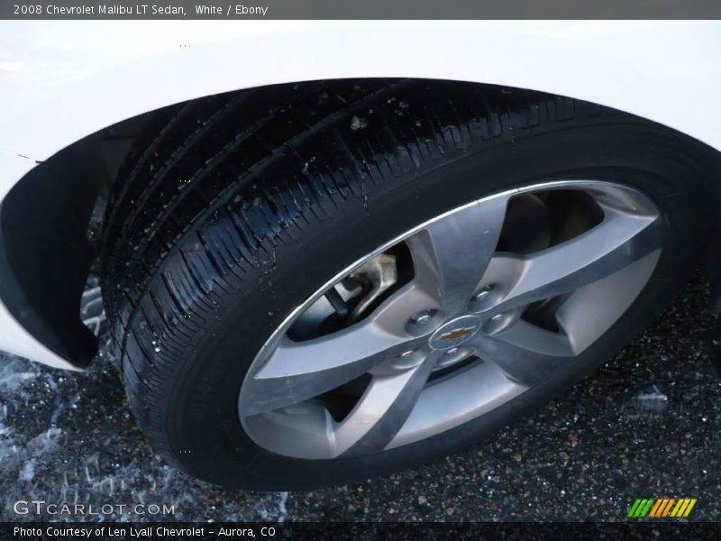 White / Ebony 2008 Chevrolet Malibu LT Sedan
