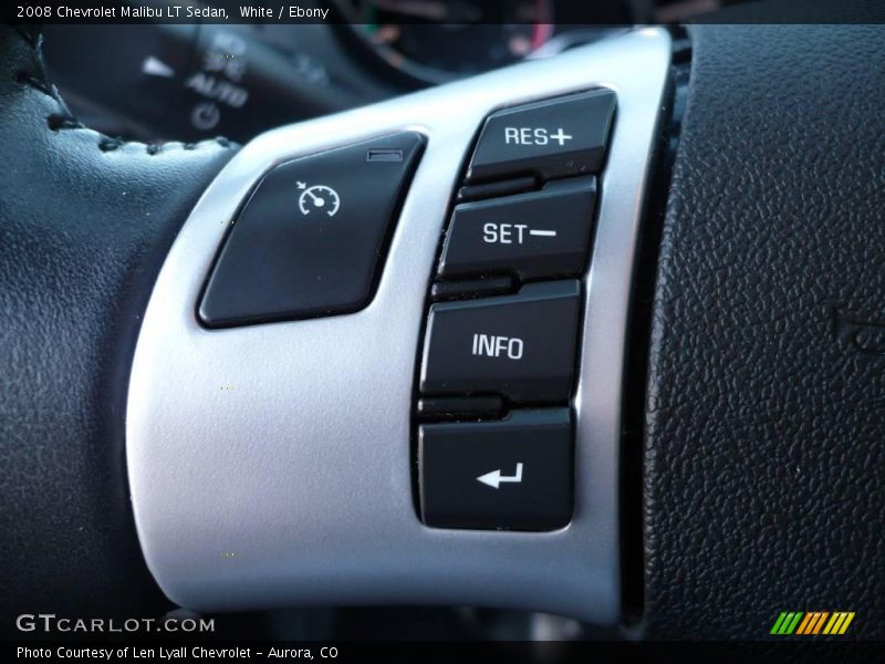 White / Ebony 2008 Chevrolet Malibu LT Sedan