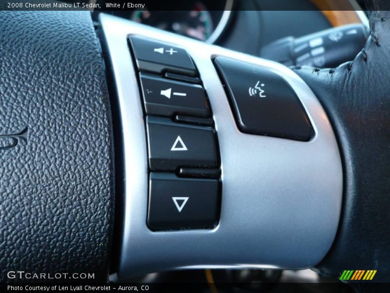 White / Ebony 2008 Chevrolet Malibu LT Sedan