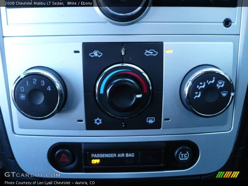 White / Ebony 2008 Chevrolet Malibu LT Sedan