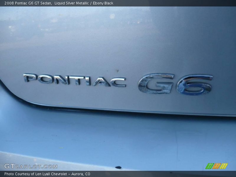 Liquid Silver Metallic / Ebony Black 2008 Pontiac G6 GT Sedan