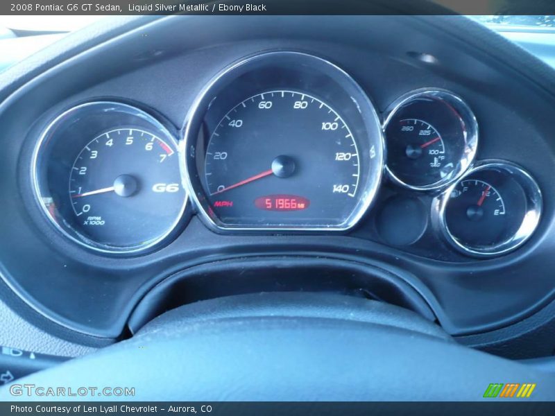 Liquid Silver Metallic / Ebony Black 2008 Pontiac G6 GT Sedan