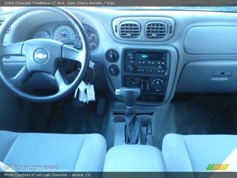Dark Cherry Metallic / Gray 2009 Chevrolet TrailBlazer LT 4x4