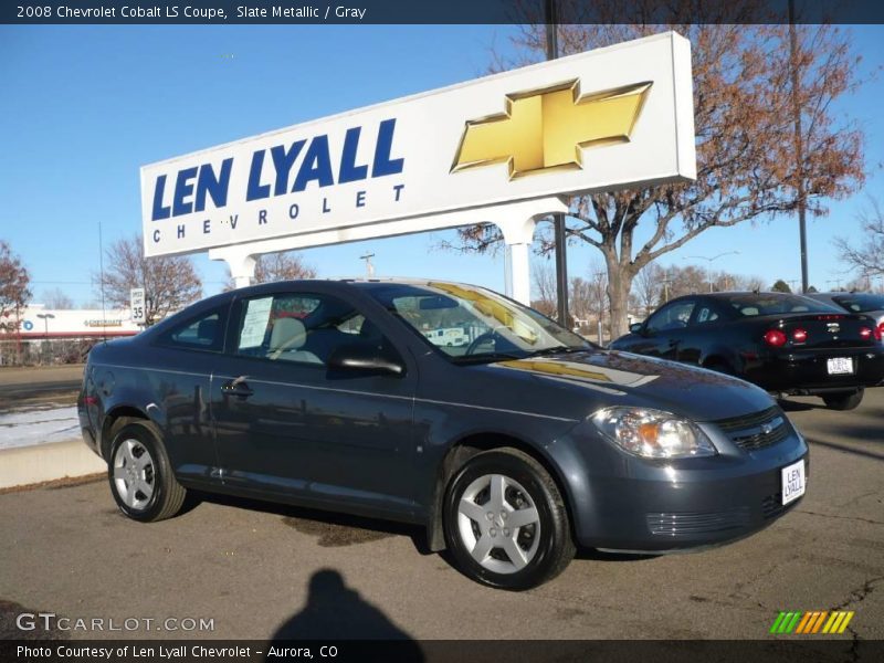 Slate Metallic / Gray 2008 Chevrolet Cobalt LS Coupe