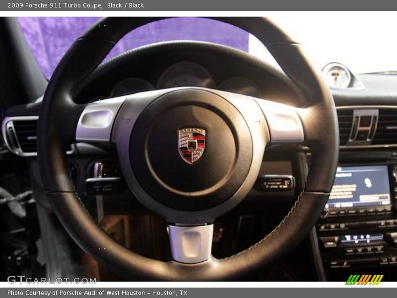 Black / Black 2009 Porsche 911 Turbo Coupe