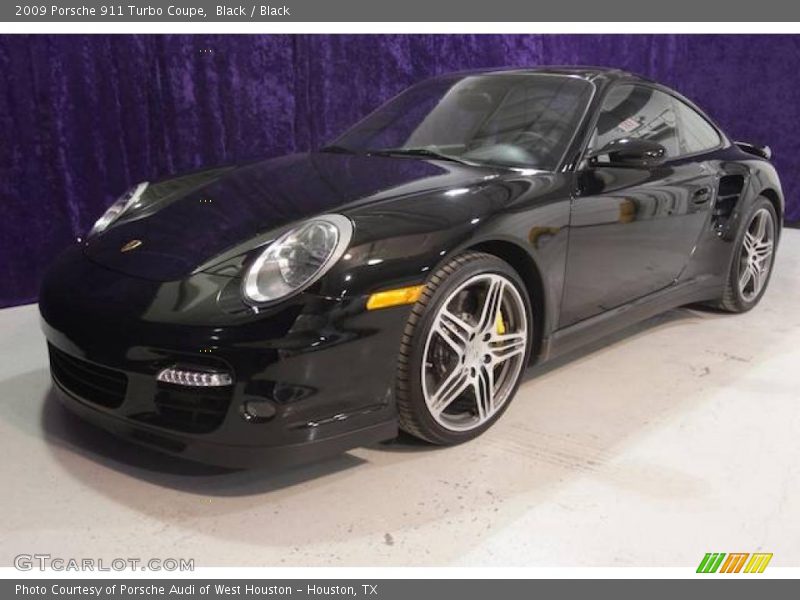 Black / Black 2009 Porsche 911 Turbo Coupe