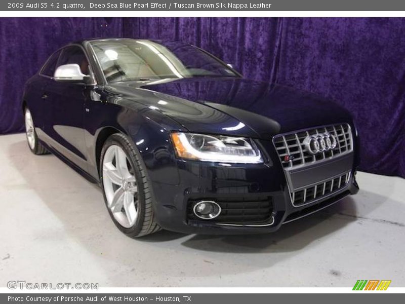 Deep Sea Blue Pearl Effect / Tuscan Brown Silk Nappa Leather 2009 Audi S5 4.2 quattro