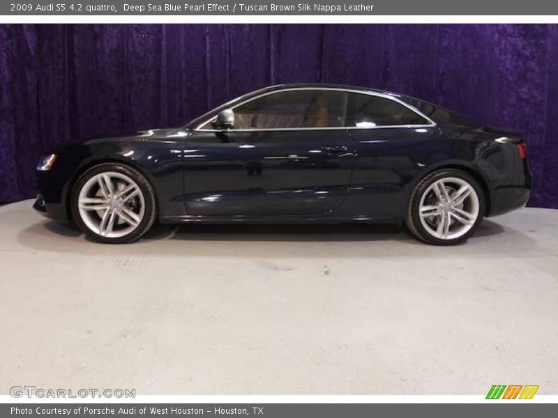 Deep Sea Blue Pearl Effect / Tuscan Brown Silk Nappa Leather 2009 Audi S5 4.2 quattro