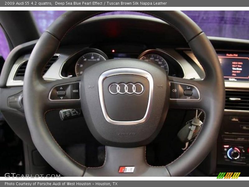 Deep Sea Blue Pearl Effect / Tuscan Brown Silk Nappa Leather 2009 Audi S5 4.2 quattro