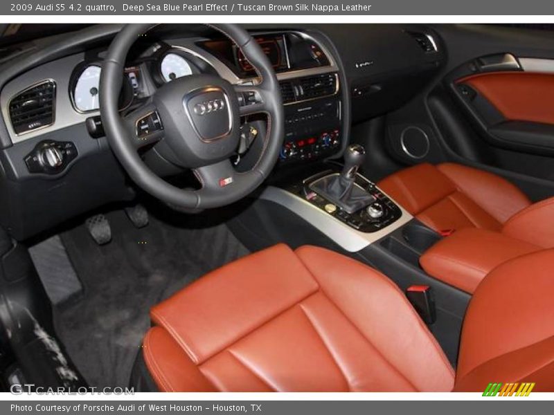 Deep Sea Blue Pearl Effect / Tuscan Brown Silk Nappa Leather 2009 Audi S5 4.2 quattro