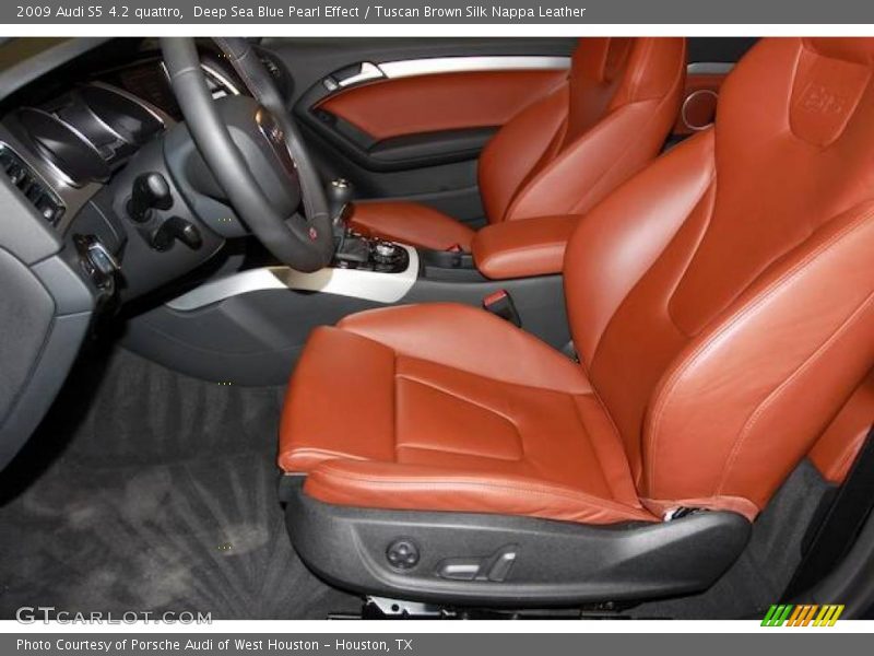 Deep Sea Blue Pearl Effect / Tuscan Brown Silk Nappa Leather 2009 Audi S5 4.2 quattro