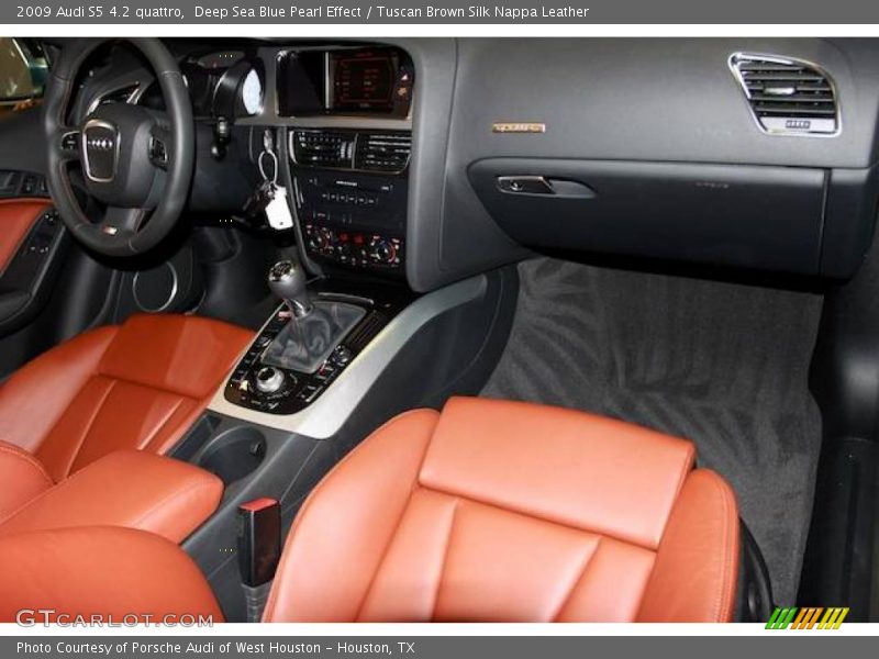 Deep Sea Blue Pearl Effect / Tuscan Brown Silk Nappa Leather 2009 Audi S5 4.2 quattro