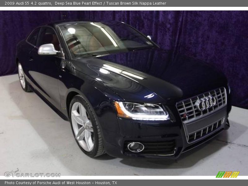 Deep Sea Blue Pearl Effect / Tuscan Brown Silk Nappa Leather 2009 Audi S5 4.2 quattro