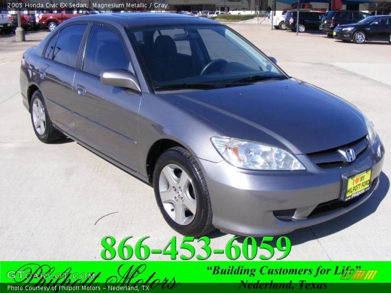 Magnesium Metallic / Gray 2005 Honda Civic EX Sedan