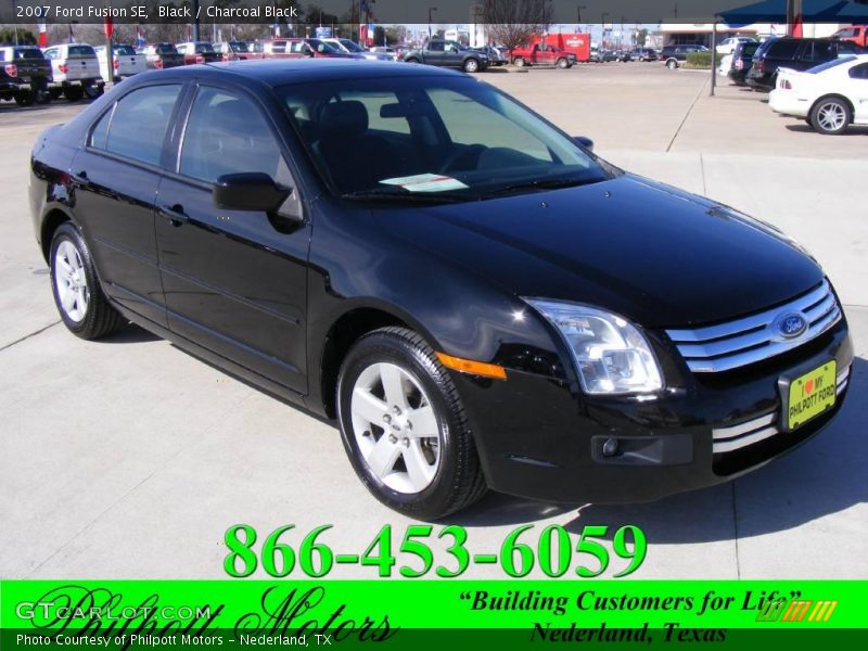 Black / Charcoal Black 2007 Ford Fusion SE