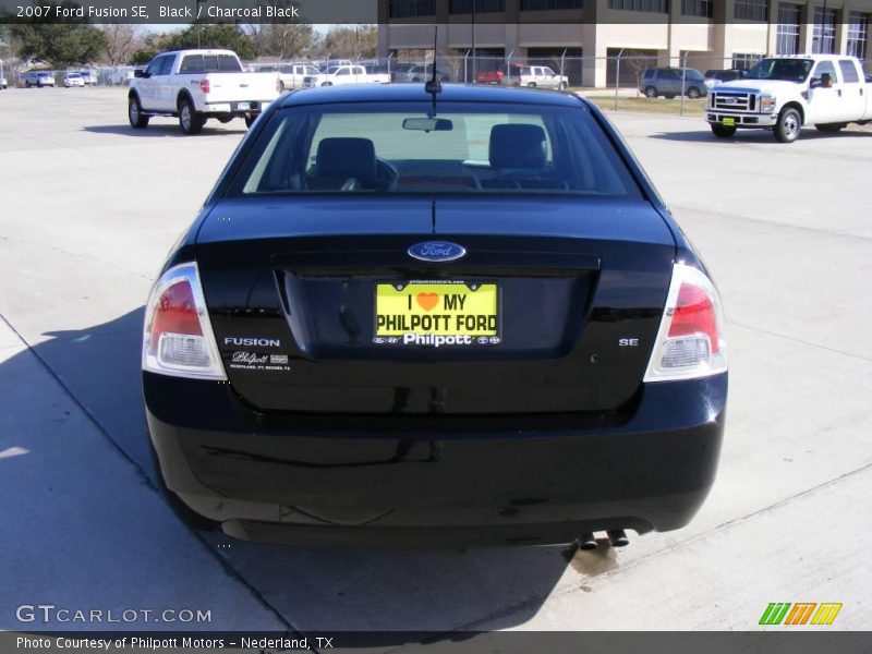 Black / Charcoal Black 2007 Ford Fusion SE