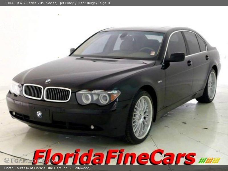 Jet Black / Dark Beige/Beige III 2004 BMW 7 Series 745i Sedan