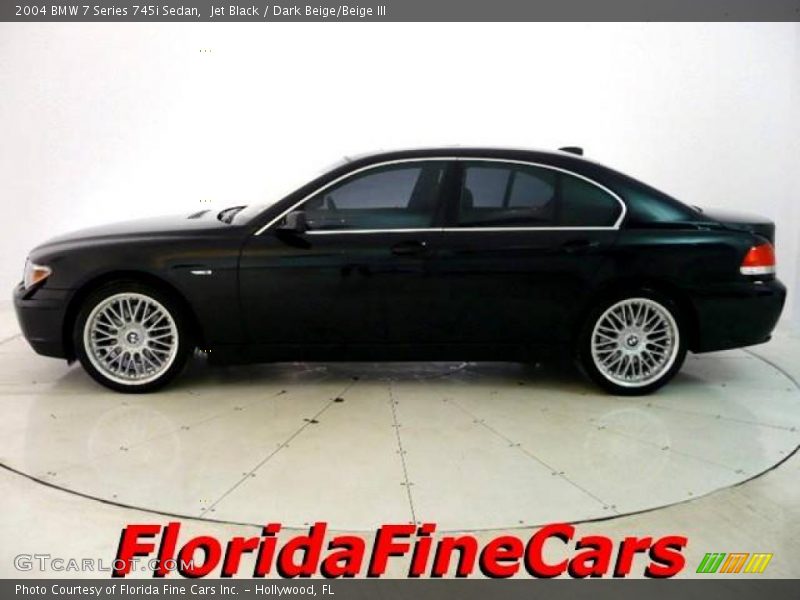 Jet Black / Dark Beige/Beige III 2004 BMW 7 Series 745i Sedan