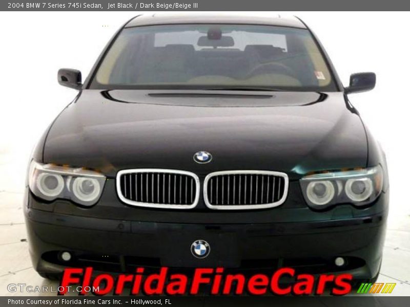 Jet Black / Dark Beige/Beige III 2004 BMW 7 Series 745i Sedan