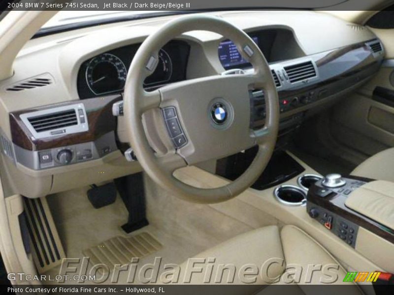 Jet Black / Dark Beige/Beige III 2004 BMW 7 Series 745i Sedan