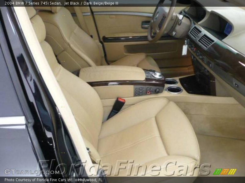 Jet Black / Dark Beige/Beige III 2004 BMW 7 Series 745i Sedan
