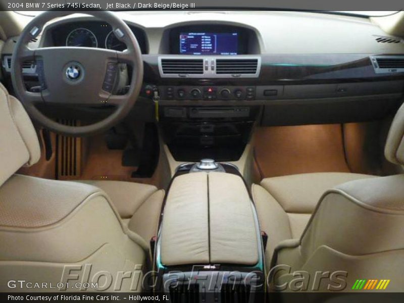 Jet Black / Dark Beige/Beige III 2004 BMW 7 Series 745i Sedan