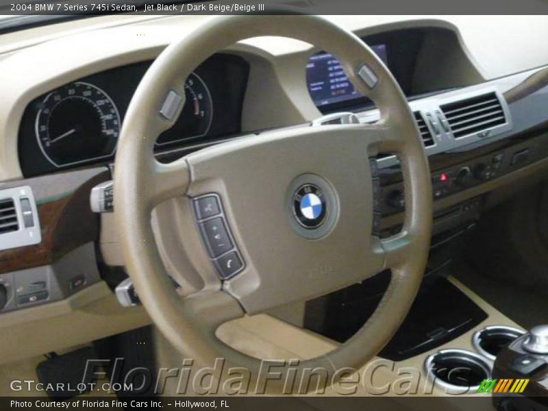 Jet Black / Dark Beige/Beige III 2004 BMW 7 Series 745i Sedan