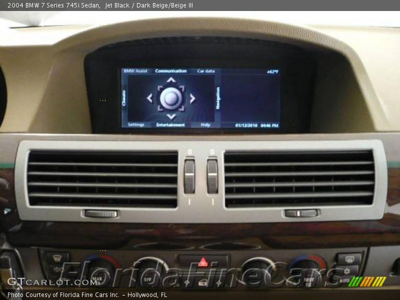 Jet Black / Dark Beige/Beige III 2004 BMW 7 Series 745i Sedan