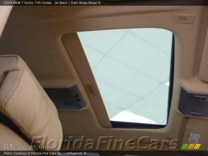 Jet Black / Dark Beige/Beige III 2004 BMW 7 Series 745i Sedan