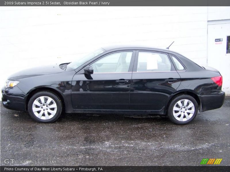 Obsidian Black Pearl / Ivory 2009 Subaru Impreza 2.5i Sedan