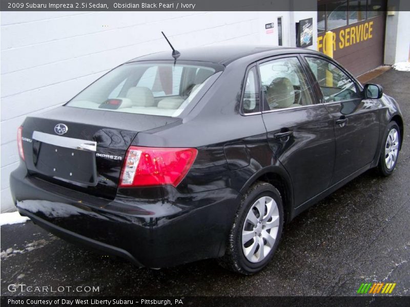 Obsidian Black Pearl / Ivory 2009 Subaru Impreza 2.5i Sedan
