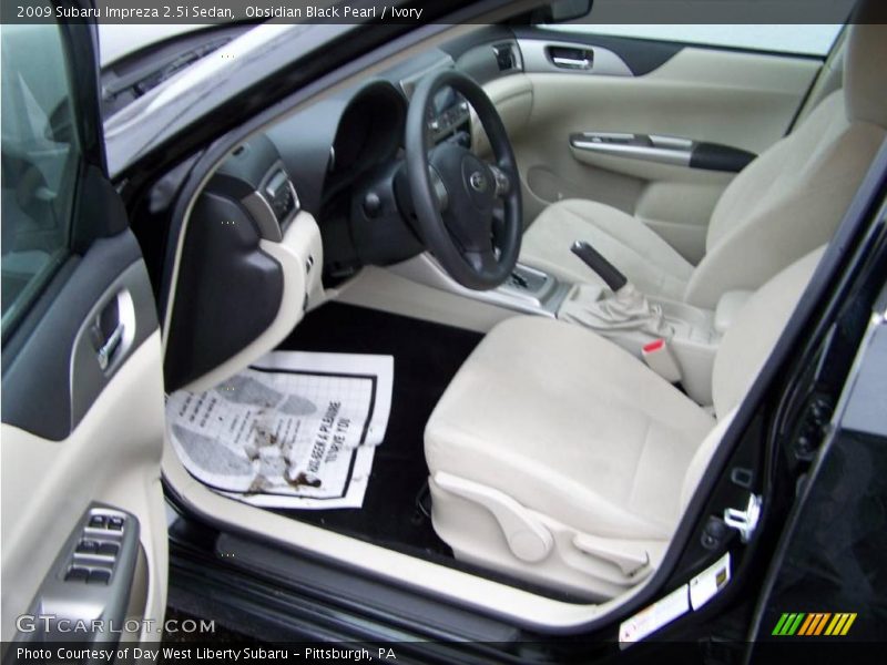 Obsidian Black Pearl / Ivory 2009 Subaru Impreza 2.5i Sedan