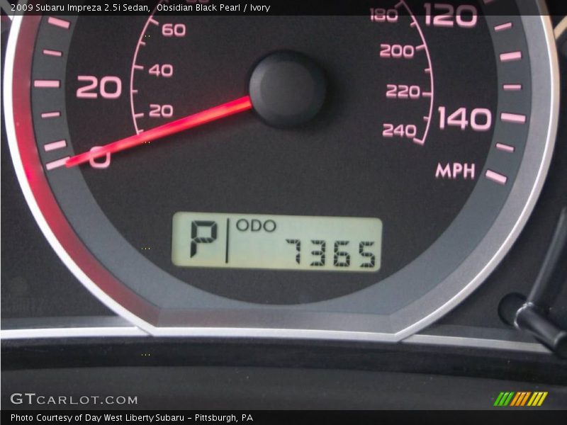 Obsidian Black Pearl / Ivory 2009 Subaru Impreza 2.5i Sedan