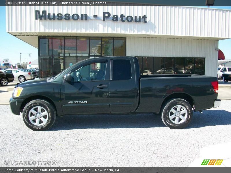 Timberline Green / Charcoal 2008 Nissan Titan SE King Cab