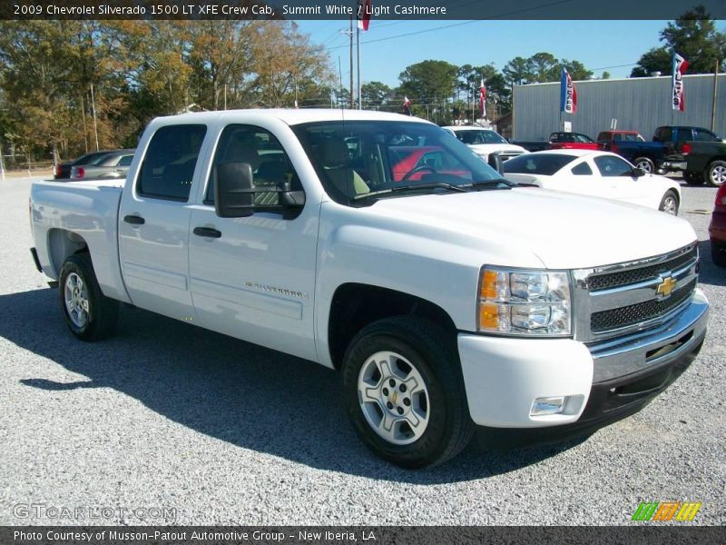 Summit White / Light Cashmere 2009 Chevrolet Silverado 1500 LT XFE Crew Cab