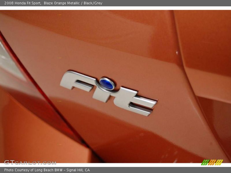 Blaze Orange Metallic / Black/Grey 2008 Honda Fit Sport