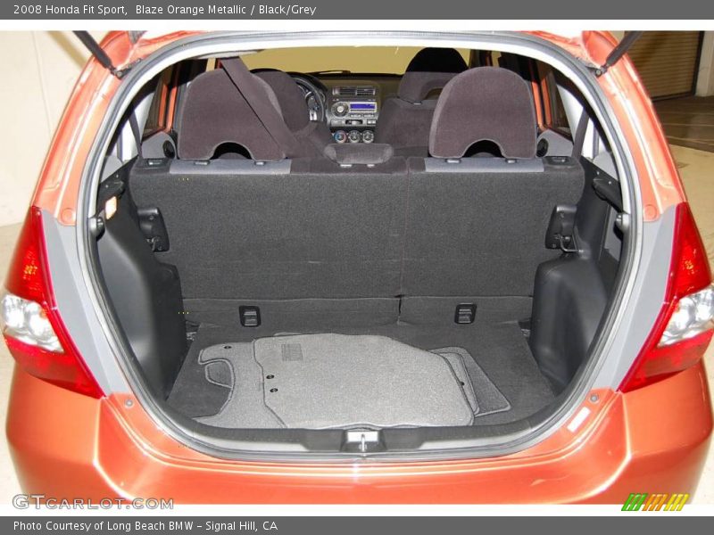 Blaze Orange Metallic / Black/Grey 2008 Honda Fit Sport