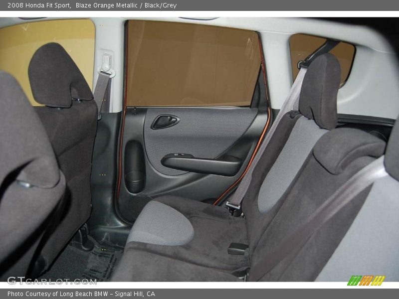 Blaze Orange Metallic / Black/Grey 2008 Honda Fit Sport