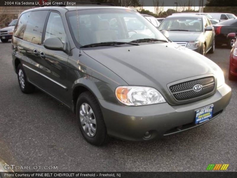 Sage Green / Beige 2004 Kia Sedona LX