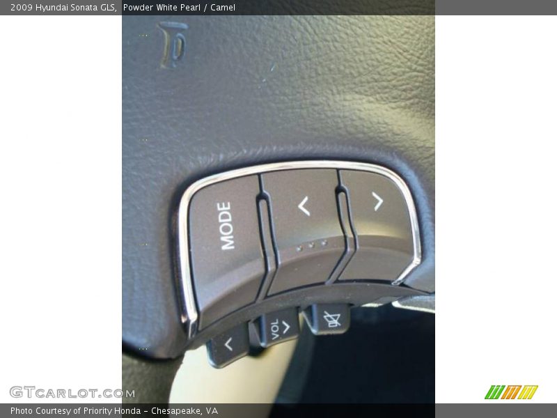 Powder White Pearl / Camel 2009 Hyundai Sonata GLS
