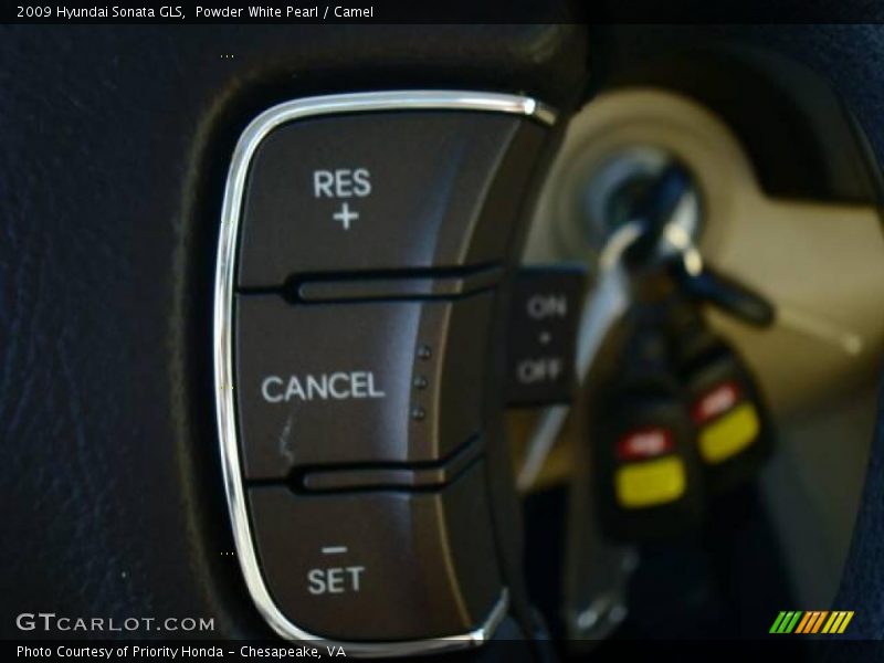 Powder White Pearl / Camel 2009 Hyundai Sonata GLS