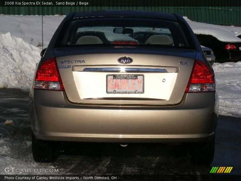 Sand Beige / Beige 2008 Kia Spectra EX Sedan