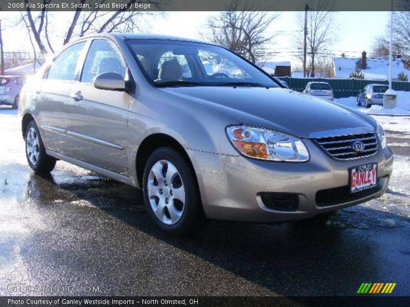 Sand Beige / Beige 2008 Kia Spectra EX Sedan