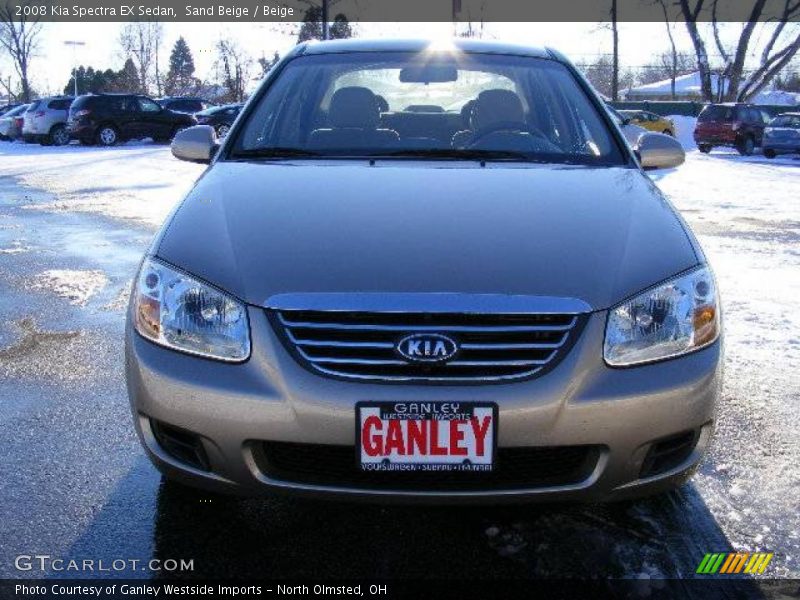 Sand Beige / Beige 2008 Kia Spectra EX Sedan