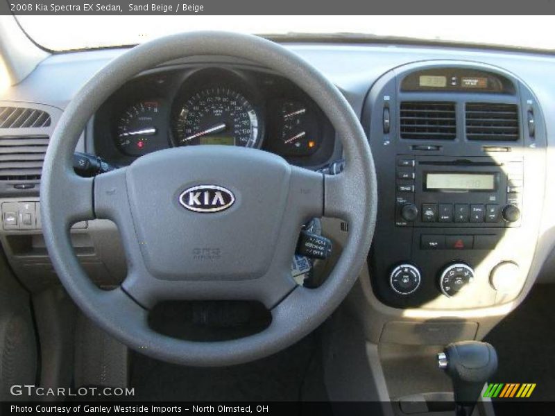 Sand Beige / Beige 2008 Kia Spectra EX Sedan