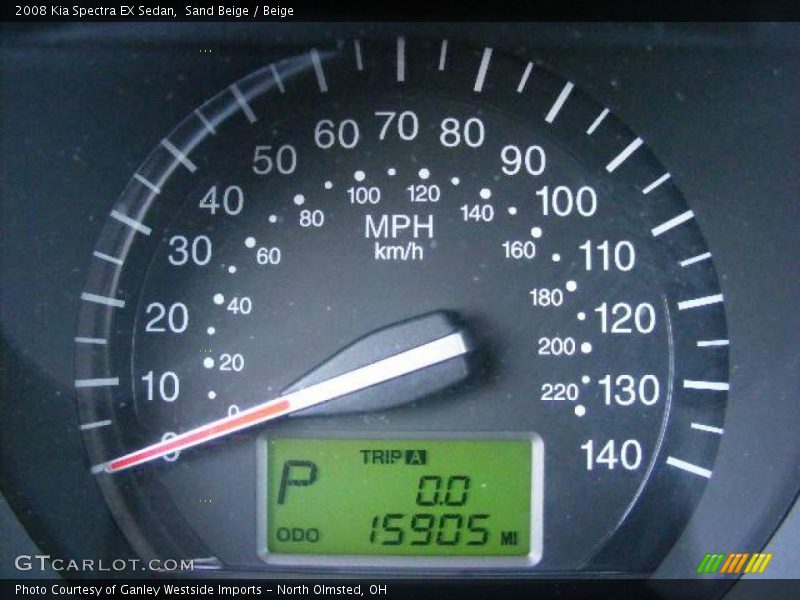 Sand Beige / Beige 2008 Kia Spectra EX Sedan